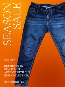 Men's Blue Stretchable Jeans - Size 36
