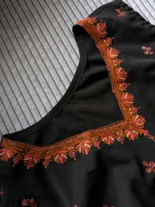 Embroidered Black Kurta