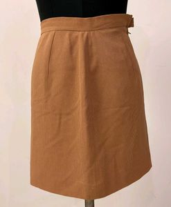 peach high waisted mini skirt