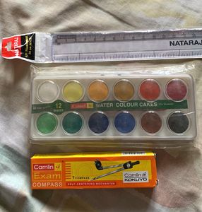 Kids New Water Colour, Scale And Compass