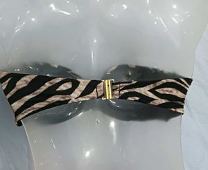 Stylish😍 Zebra Print Bandeau Bikini Top