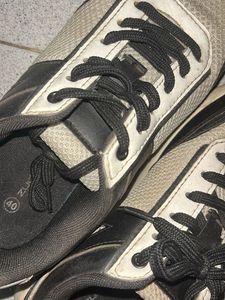 ZUDIO Stylish White and Black Sneakers