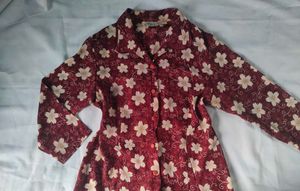 Floral Print Button-Up Shirt