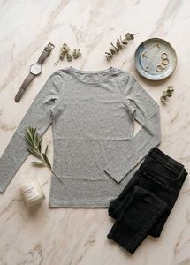 Grey Long Sleeve T-Shirt