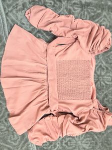 Trendy Puff Sleeve Belted Top