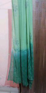 Green printed dupatta