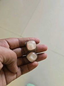 Unique Double Stone Ring