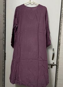 Elegant V-Neck Purple Dress