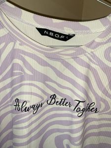 Lilac Zebra Print "Always Better Together" Top