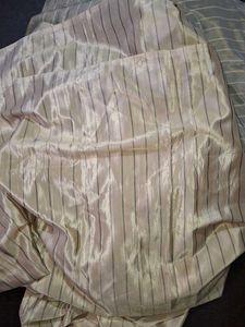 Cream-Gold Luxurious Satin Silk Saree