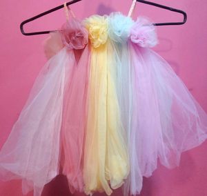 Girls Rainbow Tulle Dress