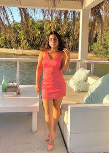 Vibrant Pink Sleeveless Mini Dress