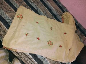 Embroidered Cream salwar kameez