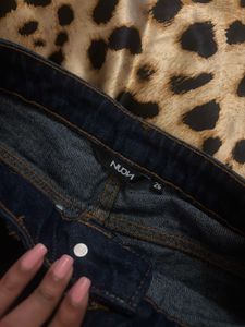 Dark Wash Denim Mini Skort