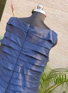 Elegant Tiered Grey Dress