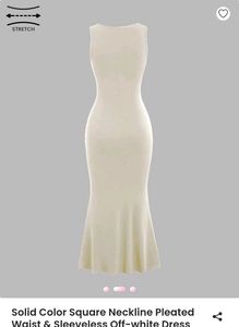 Elegant Off-White Sleeveless Dress
