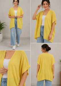Yellow Textured Tunic Top