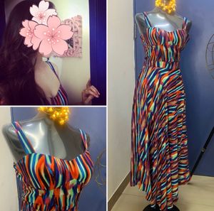 Vibrant Striped Bodycon Dress