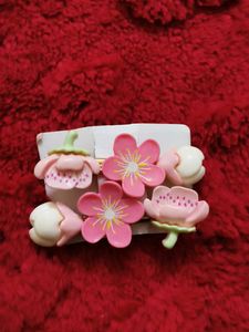 Cute Flower Hair Clips Set