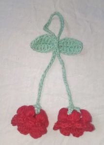 Crocheted Hair Accessory with Pom Poms