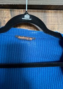Blue Knit Cardigan