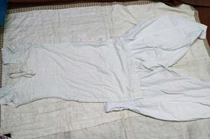 Elegant White Chikankari Kurta set with pocket
