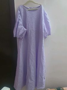 Lavender Embroidered Midi Dress