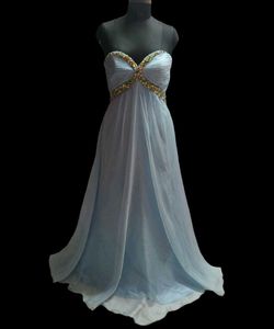 Elegant Light Blue Designer Gown | Party Wear | Fl
