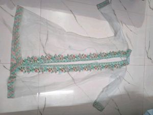 Stunning Blue Embellished Anarkali Gown