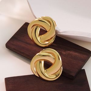 Chic Gold Knot Statement Earrings