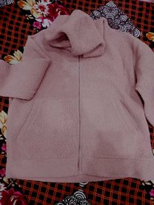 Pink Fuzzy Zip-Up Jacket