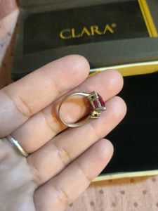Heart-Shaped Ruby Ring with Diamonds