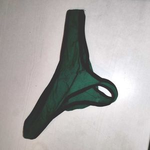 Men's thong with front pouch.