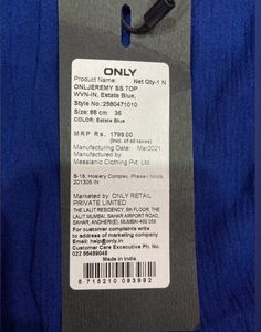 ONLY Casual Regular Sleeves SolidWomen Blue Top