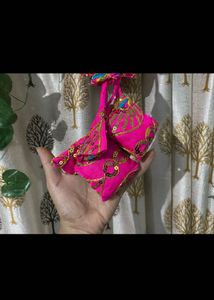 Stunning Pink Silk blouse with Embroidered Blous