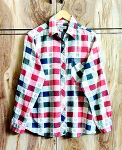 Stylish Plaid Long-Sleeve Shirt for Men Size-42