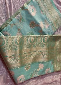 New Cotton Silk Saree with Blouse (Women’s)