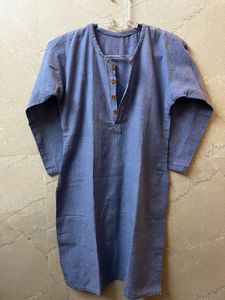 Blue Cotton Kurta