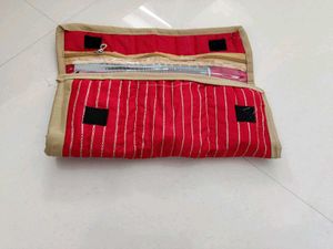 Red jewellery organiser pouch