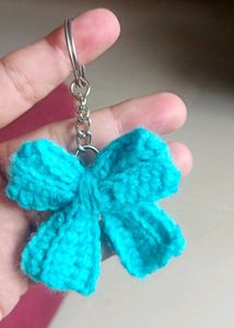 Handmade Crochet Bow 🎀 Keychain