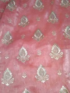 pink embroidered suit
