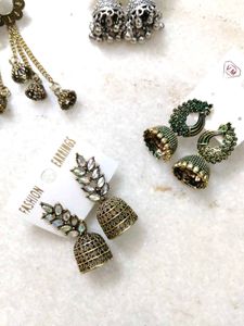 4 jhumka earrings combo