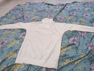 White Turtleneck Long Sleeve Top xxl