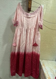 Beautiful Pink Anarkali Kurta Set with Dupatta