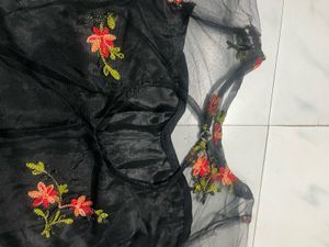 Net Black Kurti