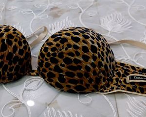 Dolce &amp; Gabbana signature leopard print bra