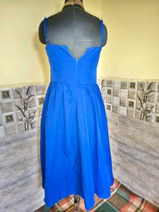 Elegant Royal Blue Midi Dress