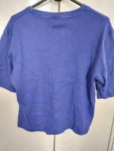 Casual Blue Half Sleeve T-Shirt