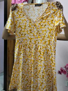 SALE TILL 5SEP 🍭YELLOW PRINT MIDI DRESS🍭