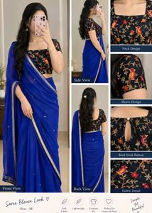 Elegant Blue Saree with Blouse